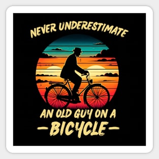 NEVER UNDERESTIMATE AN OLD MAN Sticker
